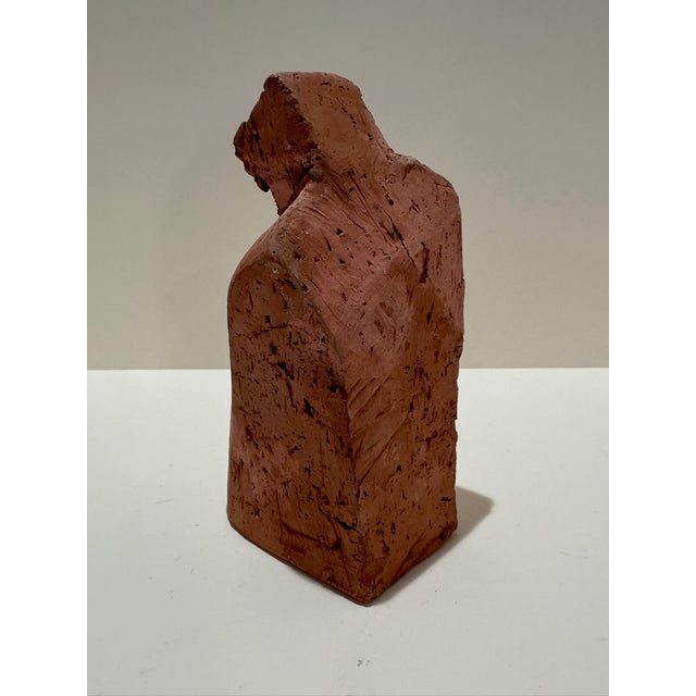 Mid 20th Century Larry Mohr Abstract Carved Terracotta Figural Sculpture Signed For Sale - Image 4 of 11
