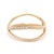 Ferkos .12ctw Diamond X Band Ring, 14k Yellow Gold, Ring Size 4.5 For Sale - Image 4 of 6