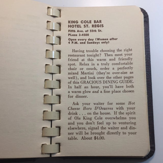 1960s 1960s Leather Covered Dining Guide For Sale - Image 5 of 8