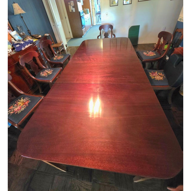 Mid 20th Century Mid 20th Century Watertown Slide Expandable Dining Table With Leaves Classic Mid Century Wood 90" For Sale - Image 5 of 11