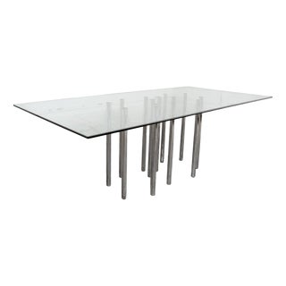 Mille Glass Dining Table by Bonaldo For Sale