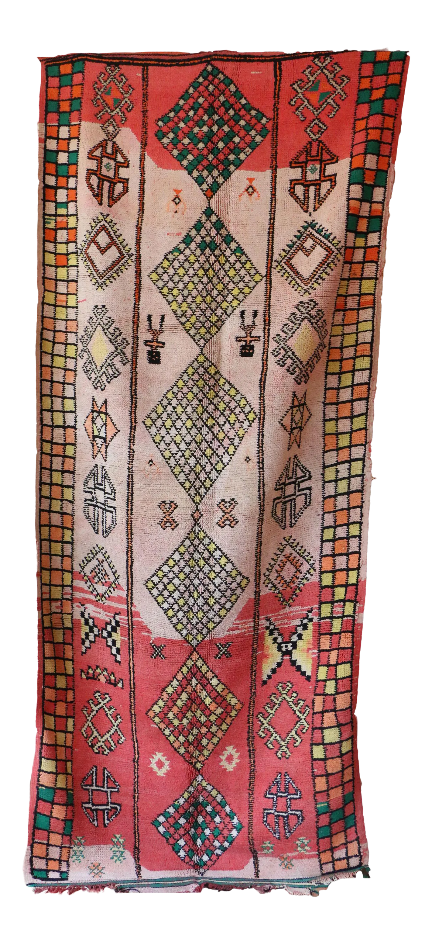 Grand Tapis Berbère Marocain Vintage Fait Main – 6,5x11 Ft – Laine Multicolore – Style Boho