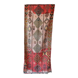 Boho Vintage 5x11 Ft Moroccan Rug For Sale