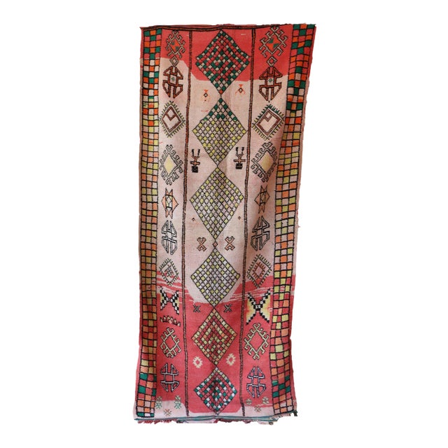 Boho Vintage 5x11 Ft Moroccan Rug For Sale