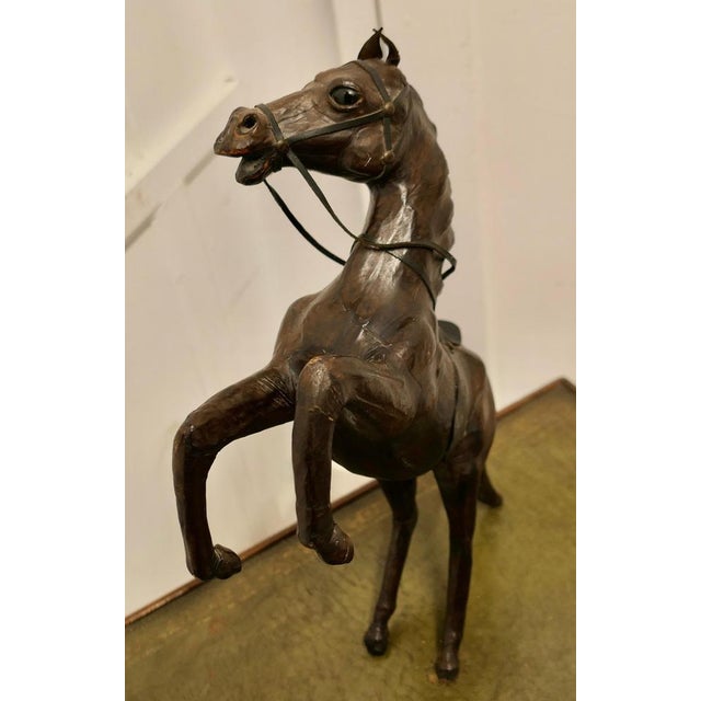 Late 19th Century Arts and Crafts Leather Horse Model, 1880 For Sale - Image 5 of 9