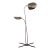 Organically Glamorous “Rimini” Nickel Floor Lamp by Global Views For Sale
