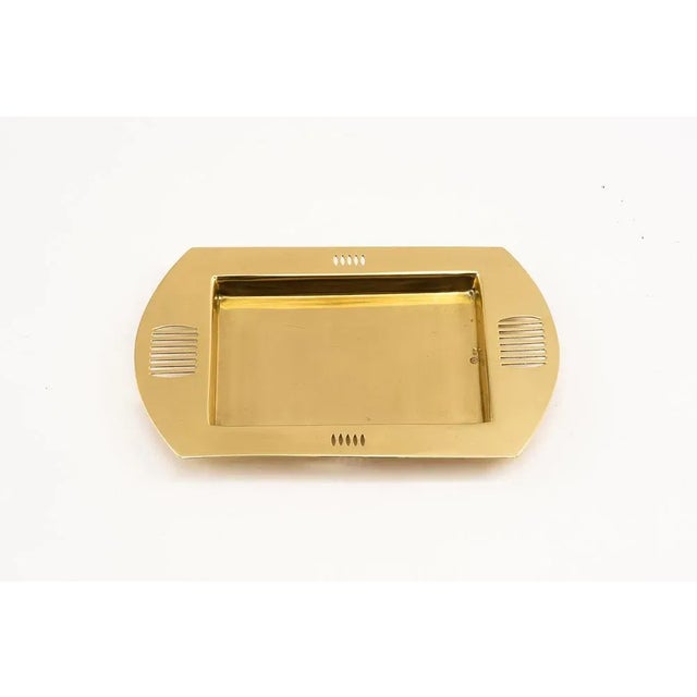 Metal Art Deco Serving Plate Argentor, Vienna, 1920s For Sale - Image 7 of 8