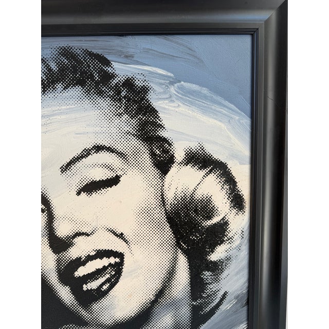 Wood Original John Stango Painting of Marilyn Monroe, Framed For Sale - Image 7 of 16