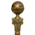 Metal Decorative Vintage Neoclassical-Inspired Brass and Iron Andirons For Sale - Image 7 of 8