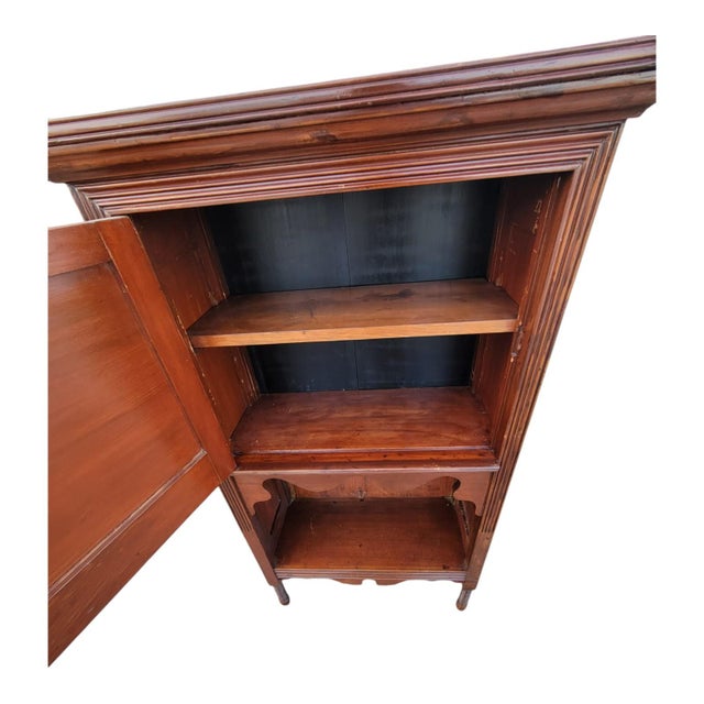 19th C American Grain Painted Rosewood Cabinet Antique Storage Cupboard For Sale - Image 10 of 18