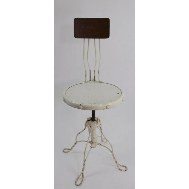 Wood Industrial Adjustable Stool For Sale - Image 7 of 13