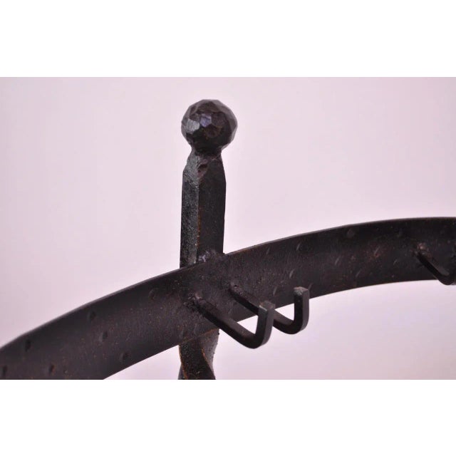 Mid-Century Modern Decorative Forged Iron Firetools For Sale In New York - Image 6 of 13