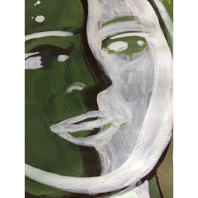 Abstract Original Painting on Paper by CL Auker, Star Gazer For Sale - Image 3 of 7