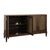 Wood Matthew Izzo Home Marcella Glossy Chocolate Brown Four Door Buffet Cabinet With Brass Mesh Doors and Acrylic Door Pulls For Sale - Image 7 of 9