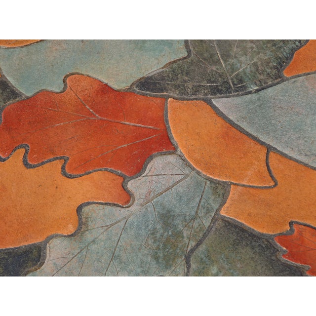 Wood Vintage Coffee Table in Oak and Ceramic by Barrois for Vallauris, 1950s For Sale - Image 7 of 18