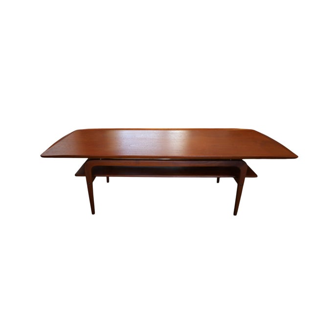 Brown Vintage Teak Coffee Table by Arne Hovmand Olsen, 1960s For Sale - Image 8 of 15