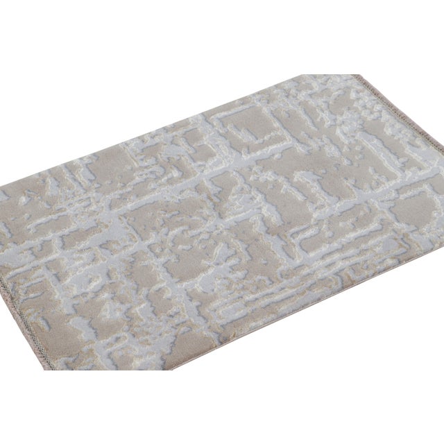 Rug & Kilim Rug & Kilim’s Modern Abstract Rug in Beige and Gray For Sale - Image 4 of 7