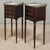 French Pair Mid-Century Louis XVI Mahogany End Tables With Carrara Marble For Sale - Image 3 of 16