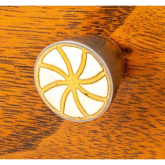 Late 20th Century Edward J. Wormley for Dunbar Walnut Coffee Table With Drawers and Shelf For Sale - Image 5 of 9