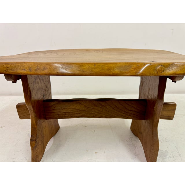 1950s Mid-Century Elm Side Table, 1950s For Sale - Image 5 of 14