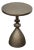 Arhaus Sculptural Bronze Finish Pedestal Martini Side Table For Sale