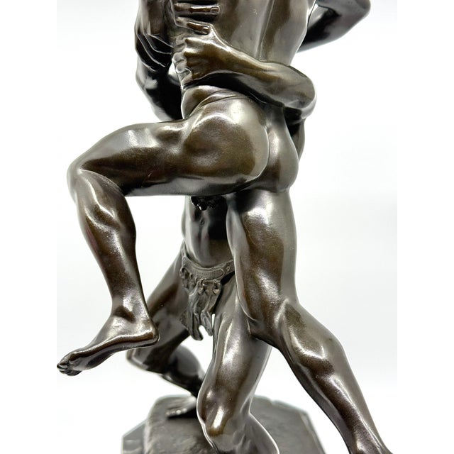 1900s Philipp E. Hamburger Neo-Classical “The Wrestlers” For Sale - Image 13 of 16