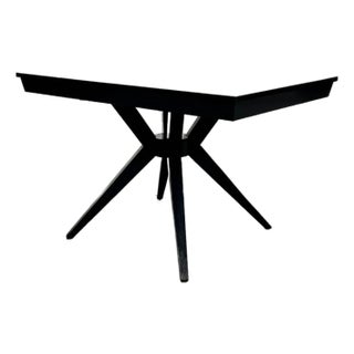 Atomic Mid Century Modern Ebonized Dining Table, C. 1950's For Sale