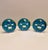 A decorative vintage set of nine German majolica plates featuring a striking raised water lily motif. Each plate is molded...