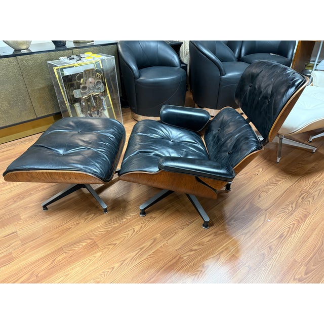 1964 Rosewood Herman Miller Eames Lounge Chair and Ottoman For Sale - Image 10 of 18