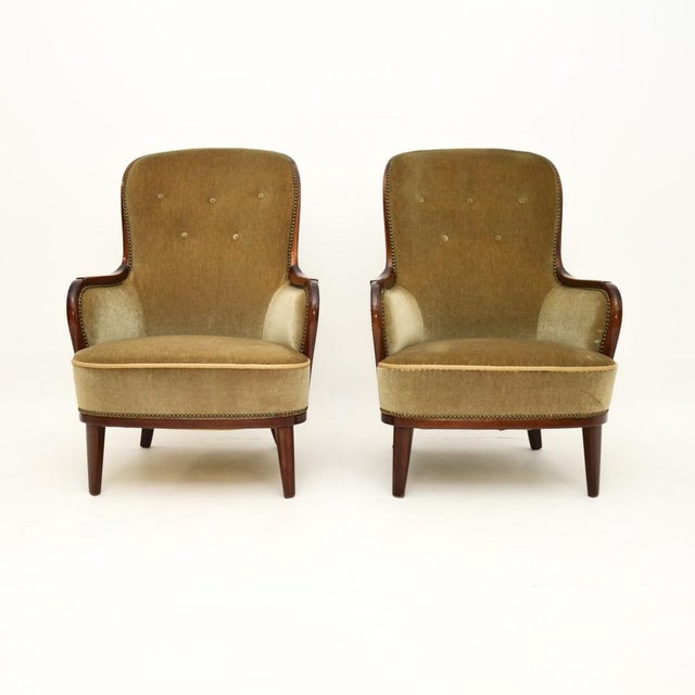 Set of Vintage Swedish Armchairs by Carl Malmsten, 1940 For Sale - Image 9 of 9