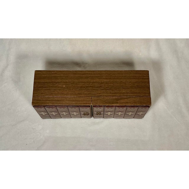 Mid-Century Modern Vintage Mid-Century Cassette Tapes Storage Case "Encyclopedia of Music" Books For Sale - Image 3 of 12