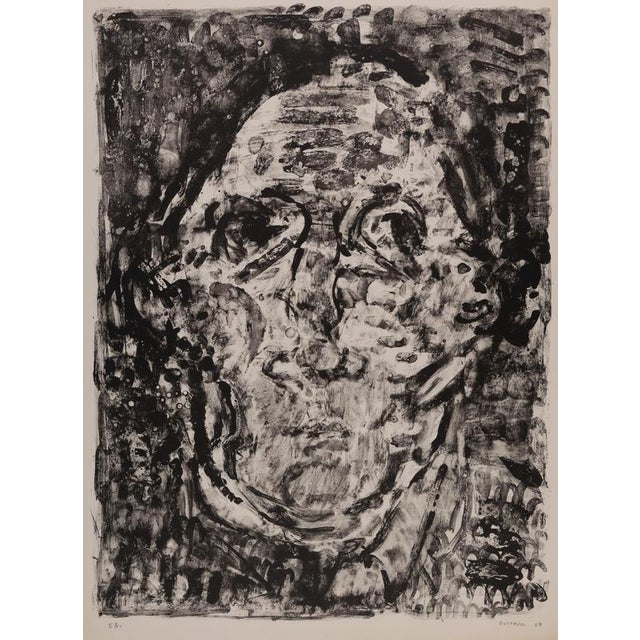 André Cottavoz (1922-2012) Female Face Original lithograph Signed in pencil Marked as artist's proof (EA) On Arches wove...