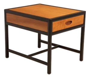 Michael Taylor Baker Furniture New World Collection Two Tone End Table 1950s