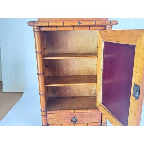 Small Bamboo and Pine Wardrobe For Sale - Image 10 of 14
