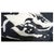 Indo-Napalese Modern Wave Wool & Silk 9x13 Black & White Wave Design Handmade Area Rug #1144031 For Sale In Houston - Image 6 of 6