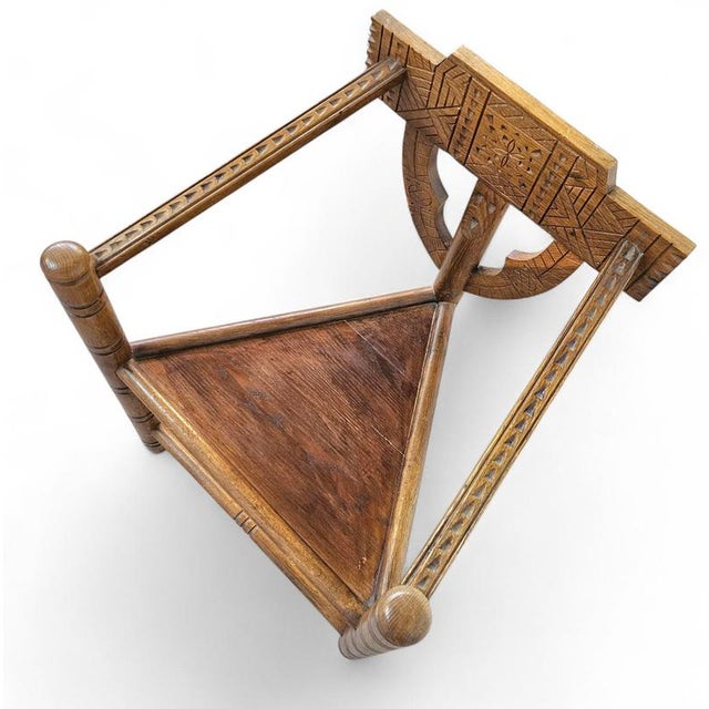 Swedish Carved Monk Chairs attributed to Bernhard Hoettger, Sweden, 1940s, Set of 2 For Sale - Image 11 of 18