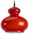Onion Pendant Lamp in Red from Peill & Putzler, 1970s For Sale