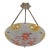 Eddé Dannhauser French Art Deco Pendant Light 1930s - Enameled Cherry Blossom Bowl For Sale