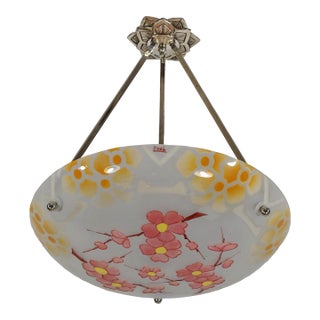 French Art Deco Pendant Light by Eddé Dannhauser 1930 France For Sale