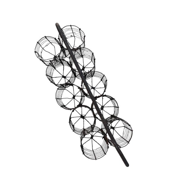 1920s French Wire Wine Bottle Carrier Rare Find For Sale In Aspen - Image 6 of 7