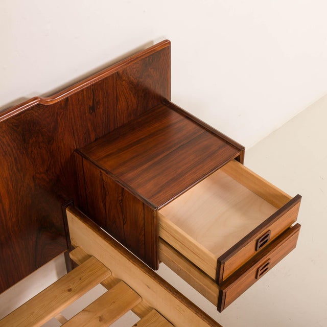 Mid-Century Modern Scandinavian Bed in Rosewood, 1960s For Sale - Image 10 of 18