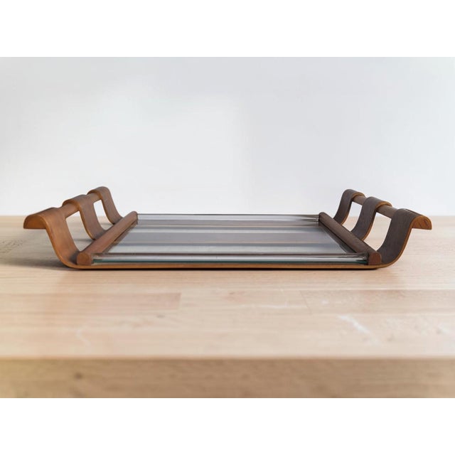 Brown Vintage Serving Tray in Bentwood, 1950s For Sale - Image 8 of 8