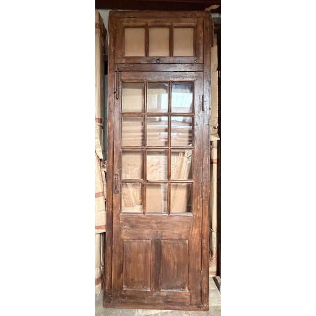 1940s Pantry Door With Transom Top, 8 Feet Tall For Sale - Image 5 of 18