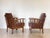 Set of Rustic Oak Armchairs, 1960s For Sale - Image 4 of 16