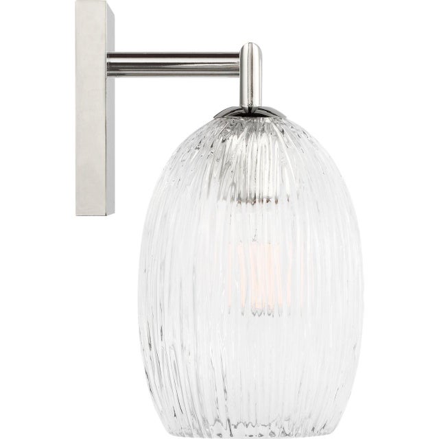 2020s Hable by Visual Comfort Studio Serafina 2-Light Vanity Sconce in Polished Nickel Silver Finish For Sale - Image 5 of 5