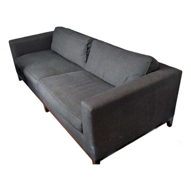 Christian Liaigre at Holly Hunt Mousson Sofa in Charcoal Gray For Sale