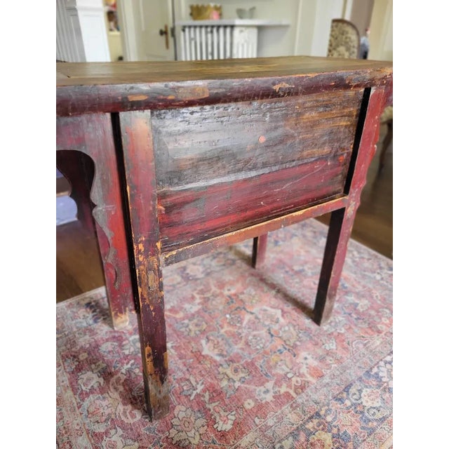 Vintage Imported Chinese Sideboard With Waxed Seal and Hidden Compartment For Sale - Image 4 of 13