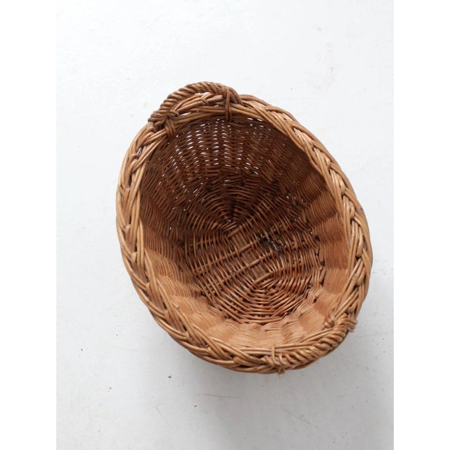 Vintage Woven Harvest Basket For Sale - Image 9 of 10
