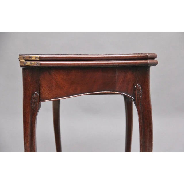 19th Century Mahogany Card Table For Sale - Image 10 of 11