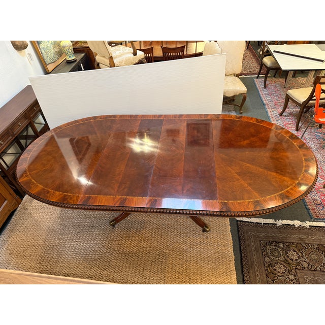 Henredon Neoclassical Mahogany Extension Dining Table For Sale - Image 14 of 18